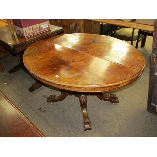 369 - VICTORIAN WALNUT BREAKFAST TABLE