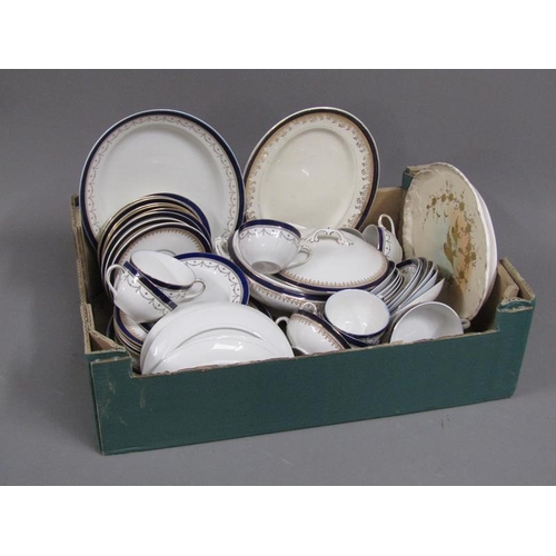 254 - BOX OF TEA AND TABLEWARES TO INC. ALFRED MEAKIN