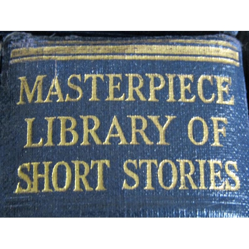 271 - BOX MIXED BOOKS, WORLDS GREAT CLASSICS AND MASTERPIECE LIBRARY OF SHORT STORIES