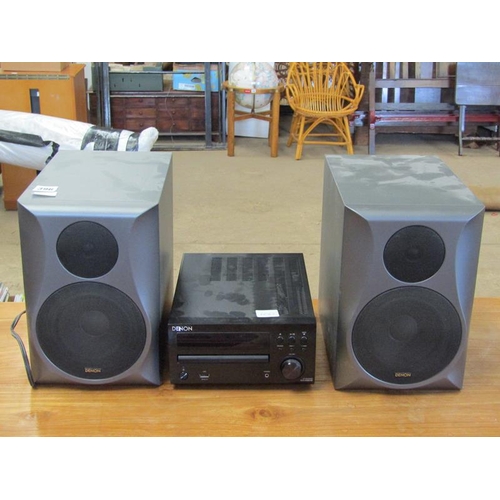 396 - DENON CD PLAYER; TWO SPEAKERS