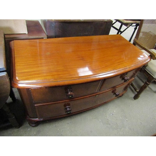 398 - VICTORIAN BOW FRONTED CHEST