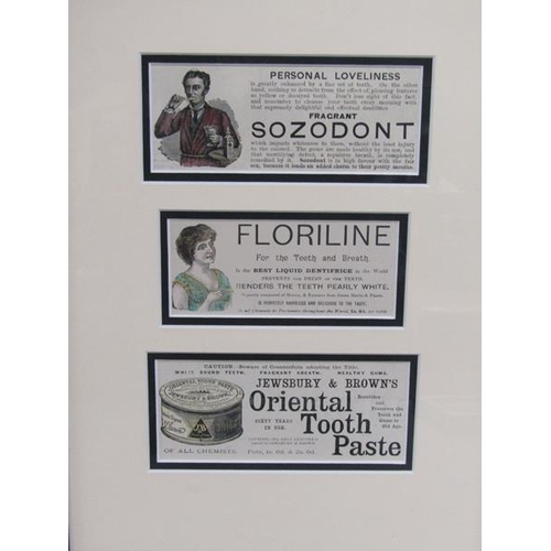 1039 - COLLECTION OF FOUR F/G 19C DENTISTRY PRODUCT ADVERTISING LABELS