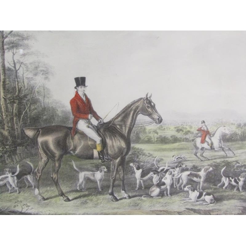 1046 - ELIZABETH ANSELL - TWO F/G COLOURED PRINTS, COACH AND HORSES; TWO OTHER PRINTS