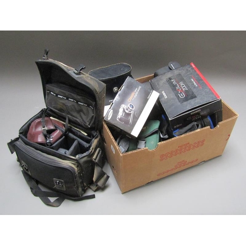 297 - BOX OF CAMERAS AND EQUIPMENT