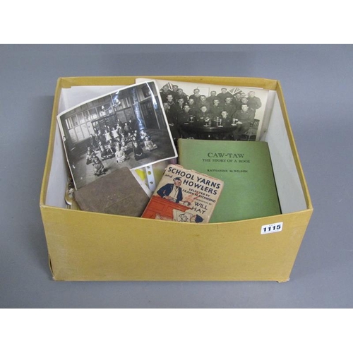 1115 - BOX OF OLD MAGAZINES, PHOTOGRAPHS & EPHEMERA