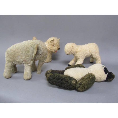 1137 - BOX OF VINTAGE SOFT TOYS TO INCL ELEPHANT 27CM H