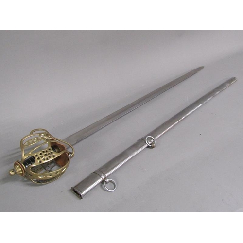 1187 - SWORD AND SHEATH, 107CM L