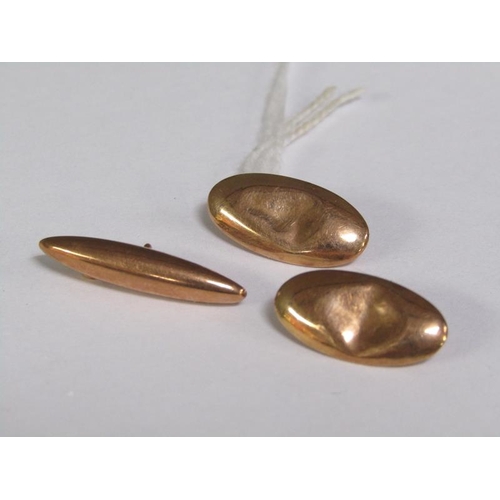 1224 - PAIR OF 9CT GOLD CUFFLINKS