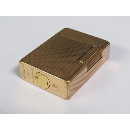 1229 - DUPONT OF PARIS GILT METAL POCKET LIGHTER