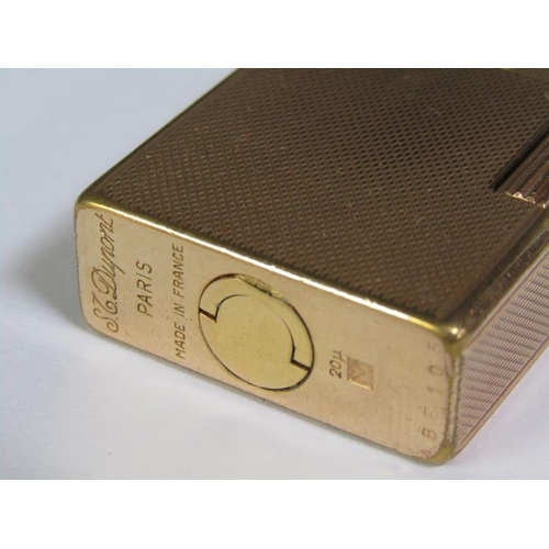 1229 - DUPONT OF PARIS GILT METAL POCKET LIGHTER