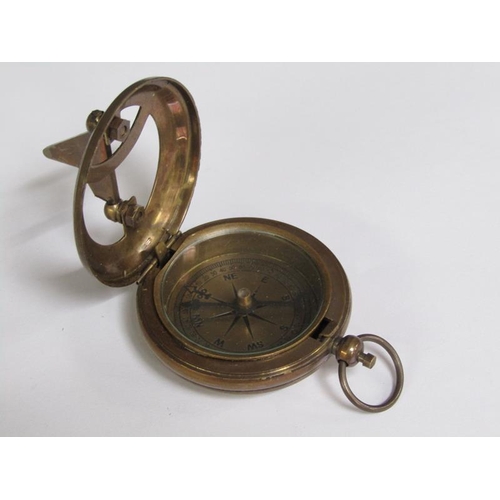 1240 - BRASS COMPASS IN CASE