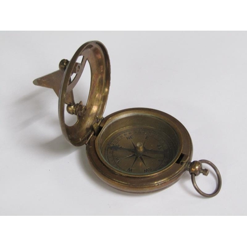 1240 - BRASS COMPASS IN CASE