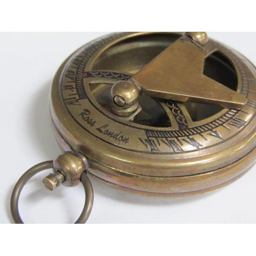 1240 - BRASS COMPASS IN CASE