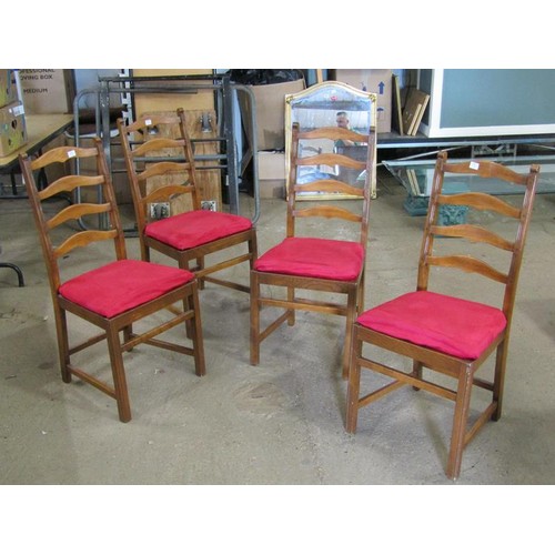 323 - DROP LEAF TABLE AND FOUR ERCOL CHAIRS