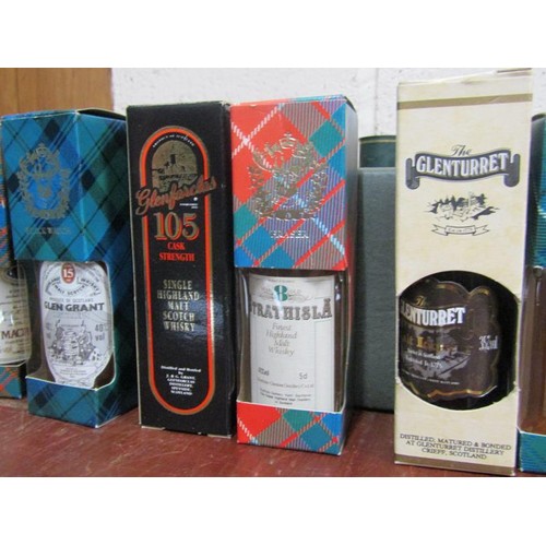 283 - TWO BOXES OF LIQUEUR AND WHISKY MINIATURES - SOME BOXED