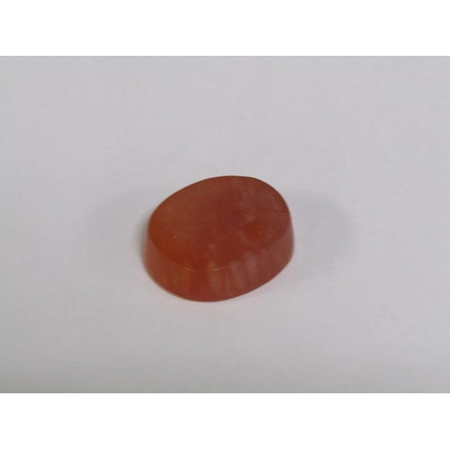 102 - A 19c Cornelian seal engraved with a war ship.