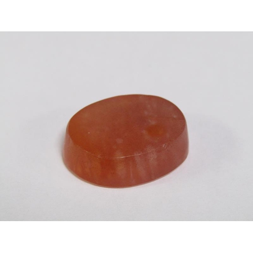 102 - A 19c Cornelian seal engraved with a war ship.