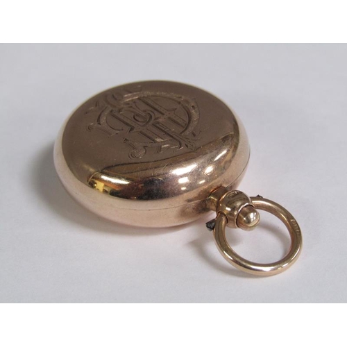 106 - A 9ct gold pendant sovereign case, 18.7g.