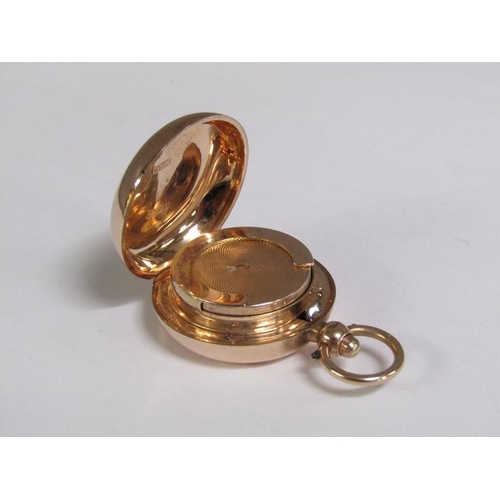 106 - A 9ct gold pendant sovereign case, 18.7g.