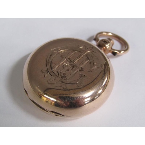 106 - A 9ct gold pendant sovereign case, 18.7g.
