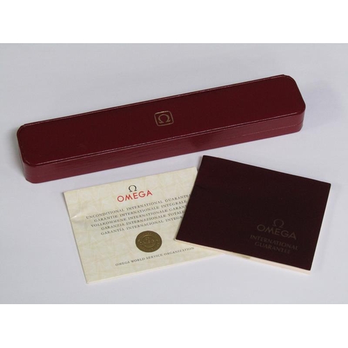 97 - An Omega Quartz ladies 9ct gold cased wristwatch, total 23.6g.