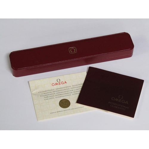 97 - An Omega Quartz ladies 9ct gold cased wristwatch, total 23.6g.