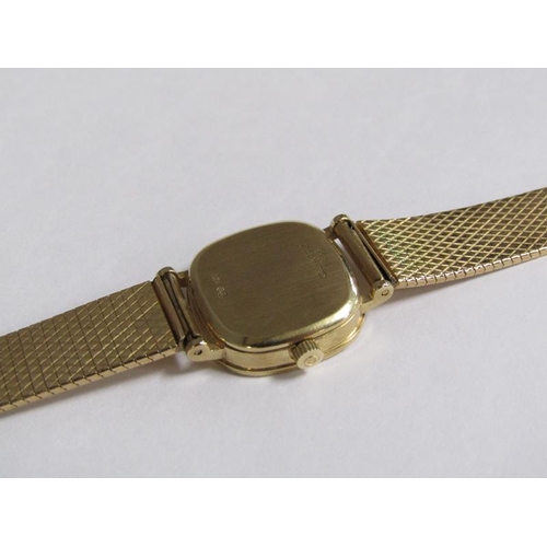 97 - An Omega Quartz ladies 9ct gold cased wristwatch, total 23.6g.