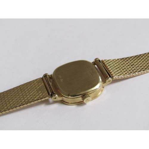 97 - An Omega Quartz ladies 9ct gold cased wristwatch, total 23.6g.