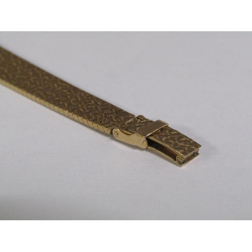 97 - An Omega Quartz ladies 9ct gold cased wristwatch, total 23.6g.