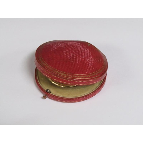 98 - A Lacloche Freres of Paris 18ct gold fob watch and chain with enamel initials to reverse, 52.9g tota... 