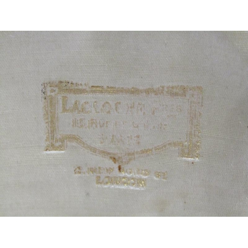 98 - A Lacloche Freres of Paris 18ct gold fob watch and chain with enamel initials to reverse, 52.9g tota... 