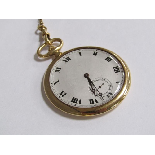 98 - A Lacloche Freres of Paris 18ct gold fob watch and chain with enamel initials to reverse, 52.9g tota... 