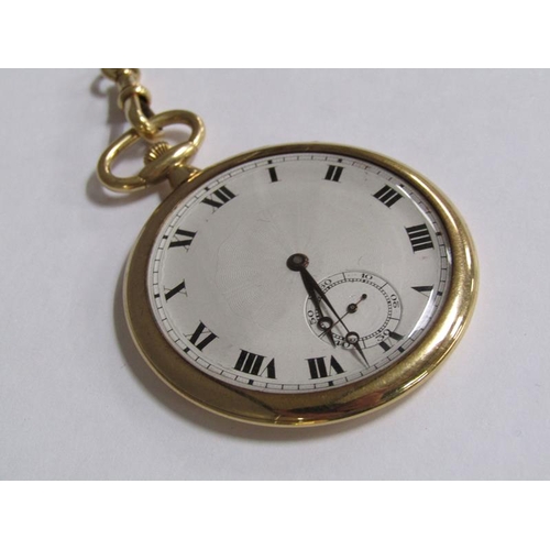 98 - A Lacloche Freres of Paris 18ct gold fob watch and chain with enamel initials to reverse, 52.9g tota... 