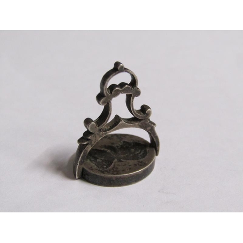 155 - An early 20c Masonic silver swivel fob, 3cm l.