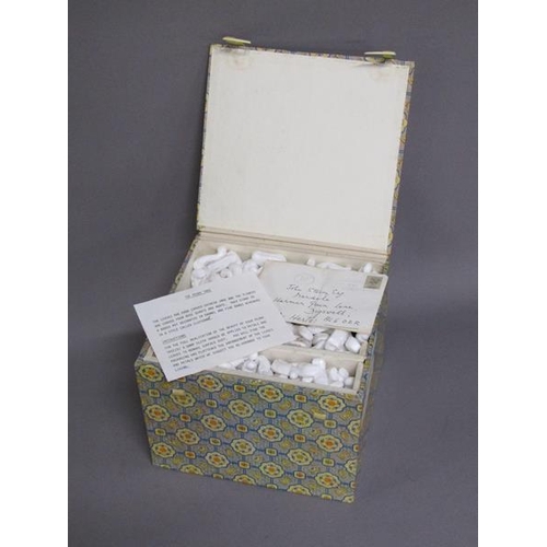 81 - A pair of Oriental stone and cloisonne peony trees, the leaves carved with Chinese jade, rose quartz... 