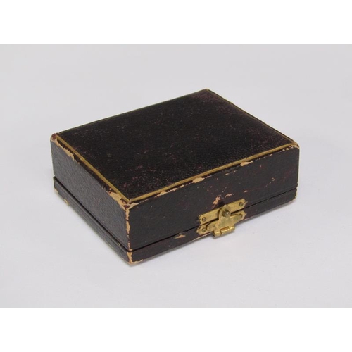 65 - A pair of Victorian miniature steel nut crack brooch, registration number for 1885, 4.5cm l.