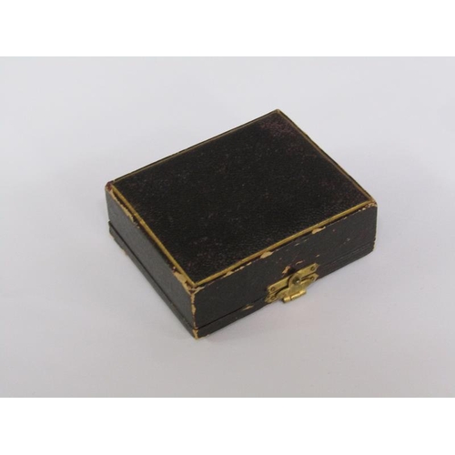 65 - A pair of Victorian miniature steel nut crack brooch, registration number for 1885, 4.5cm l.