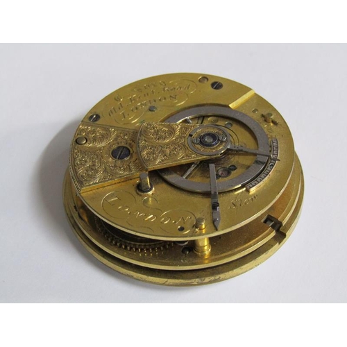 95 - A mid 19c silver cased verge pocket watch, the movement signed C.Sorg, Old Kent Road, London and hav... 