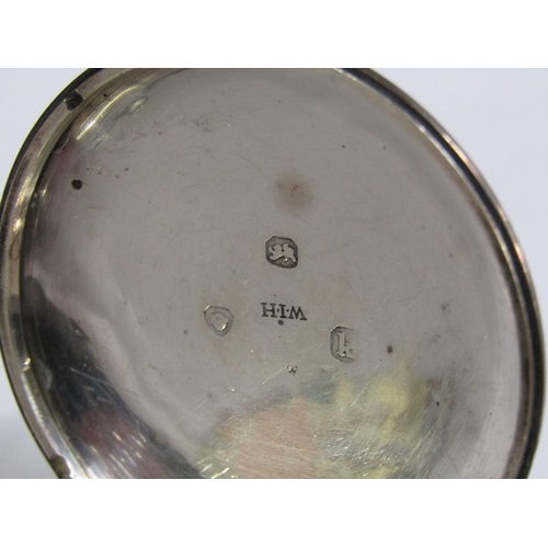 95 - A mid 19c silver cased verge pocket watch, the movement signed C.Sorg, Old Kent Road, London and hav... 