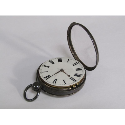 95 - A mid 19c silver cased verge pocket watch, the movement signed C.Sorg, Old Kent Road, London and hav... 