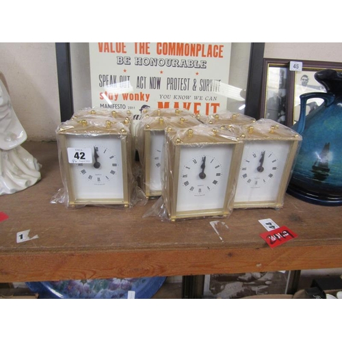 42 - COLLECTION OF QUARTZ CARRIAGE CLOCKS