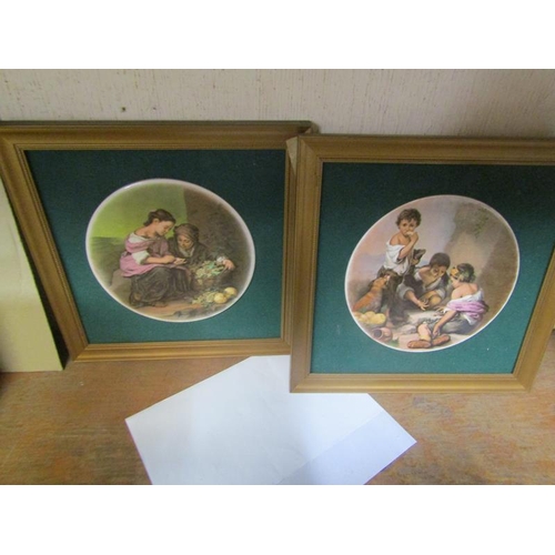 67 - SET OF FOUR GILT FRAMED PLAQUES - MURILLO SERIES