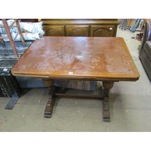 682 - OAK DRAWER LEAF DINING TABLE