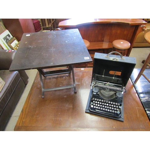 695 - VINTAGE TYPEWRITER AND A FOLDING TABLE