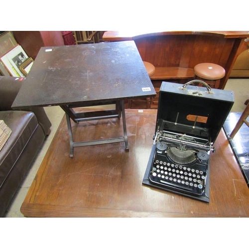 695 - VINTAGE TYPEWRITER AND A FOLDING TABLE