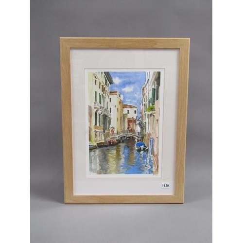 1120 - A R RANCE 2011, VENETIAN CANAL SCENE, SIGNED WATERCOLOUR.  F/G 43 x 30 cms