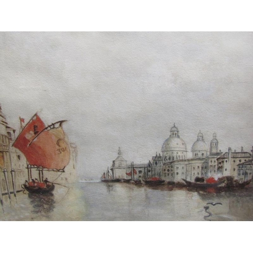 1146 - JOHN EDWARDS, THREE VENETIAN GRAND CANAL SCENES WATERCOLOURS.  F/G EACH 24 x 36 cms P