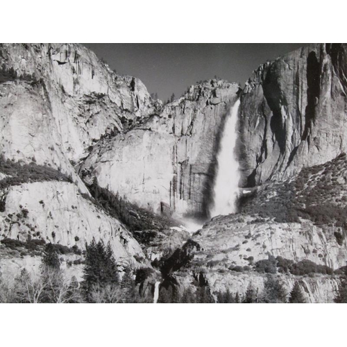 1147 - TWO BLACK AND WHITE PHOTOGRAPHS, NORTH AMERICAN MOUNTAINOUS LANDSCAPES, EACH F/G 35 x 44 cms