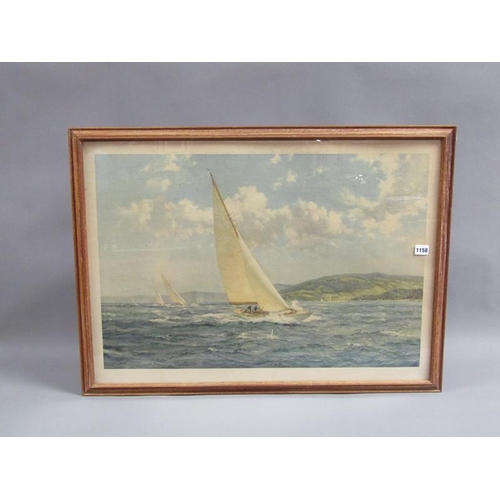 1158 - MONTAGUE DAWSON - RACING WINGS, F/G COLOURED PRINT, 57CM X 78CM