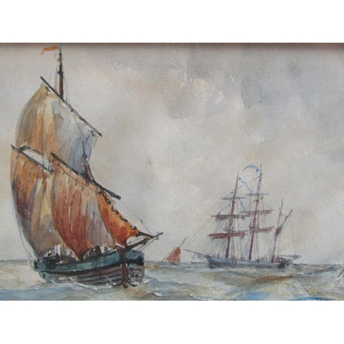 1165 - W CANNON - PAIR, ON THE THAMES & FRENCH COASTAL SCENE, BOTH APPROX 13CM X 30CM; TWO COLOURED PRINTS